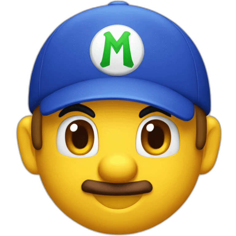 Mario mit einem Baseballcap emoji