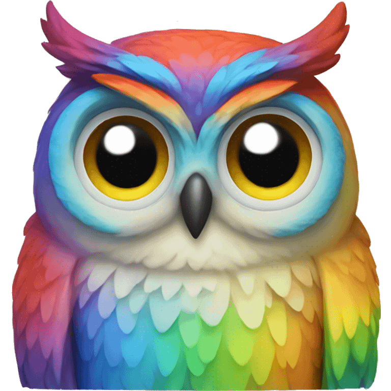 Rainbow owl  emoji