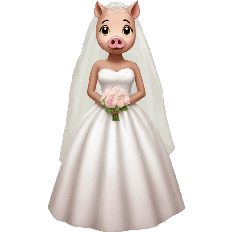 Pig in wedding dress emoji