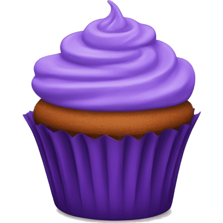 Ube cupcake emoji