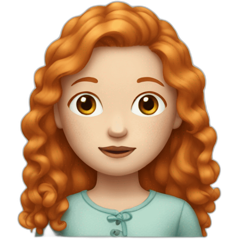 Ginger girl with birthmark emoji