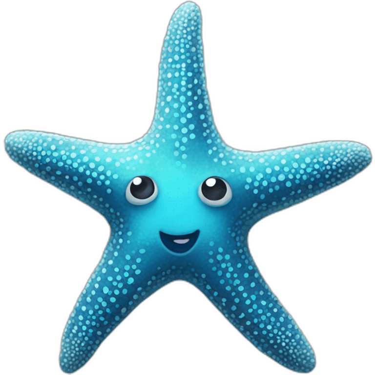 Blue starfish emoji