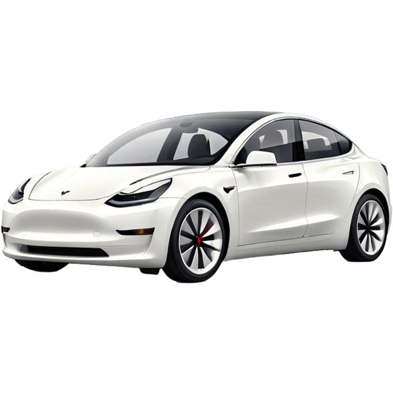 Tesla Model 3 - Tesla (Model Year: 2021) (Iconic colour: White) emoji