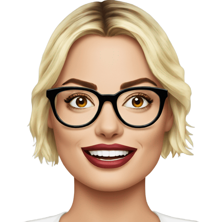 :Margot Robbie: glasses  emoji