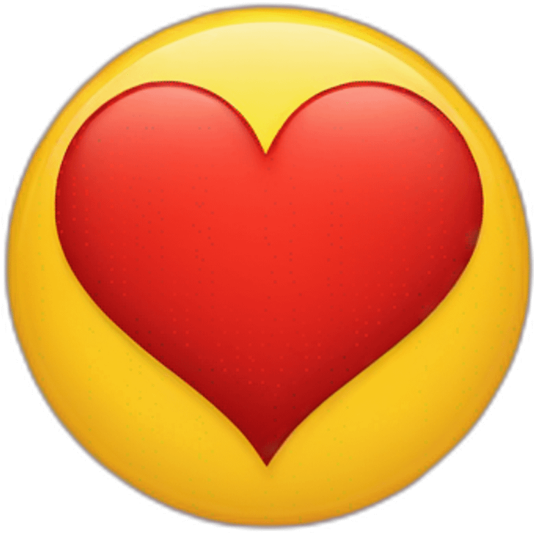 Broken red heart in yellow circle emoji