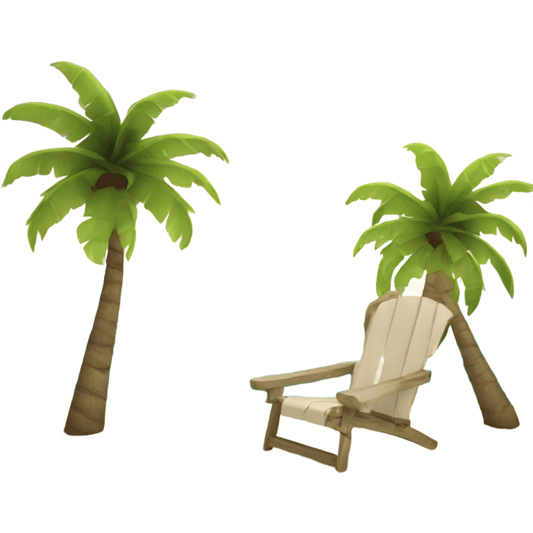 Beach with palm tree emoji