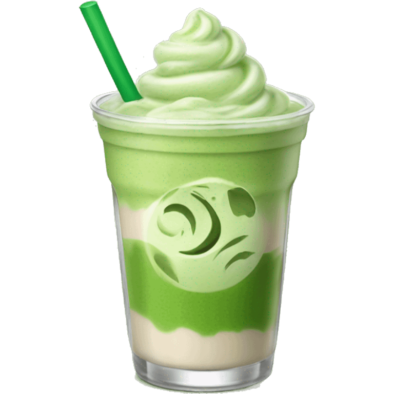 Iced matcha latte  emoji