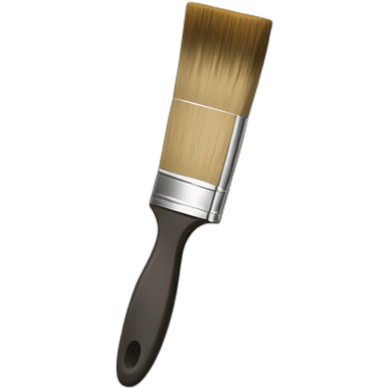 elegant paint brush with painting emoji