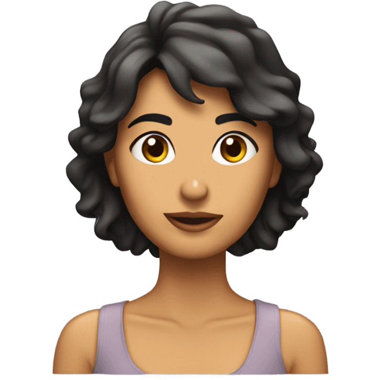 Chica morena celos emoji