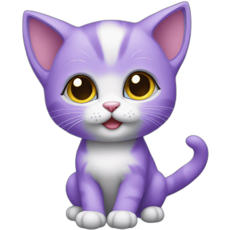 Purple kitten  emoji