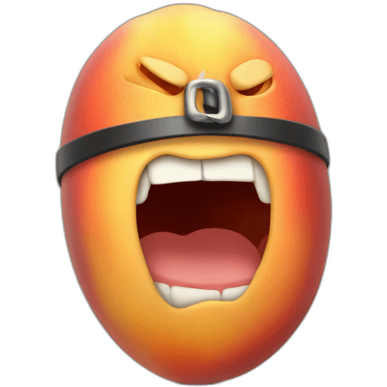 ring peach, angry emoji