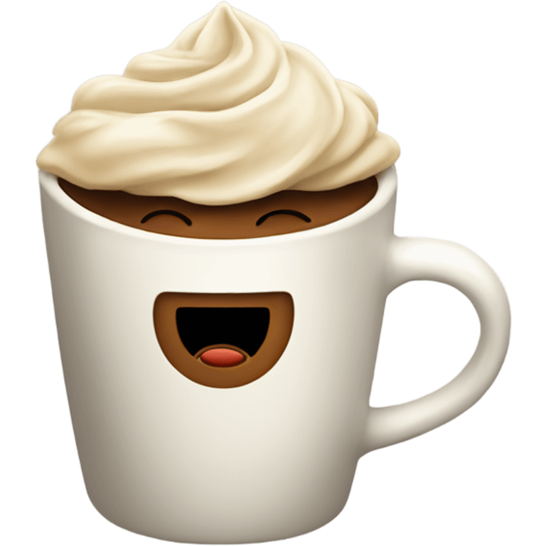 Coffee with cream emoji