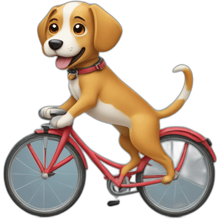 UN CHIEN SUR UN VELO emoji