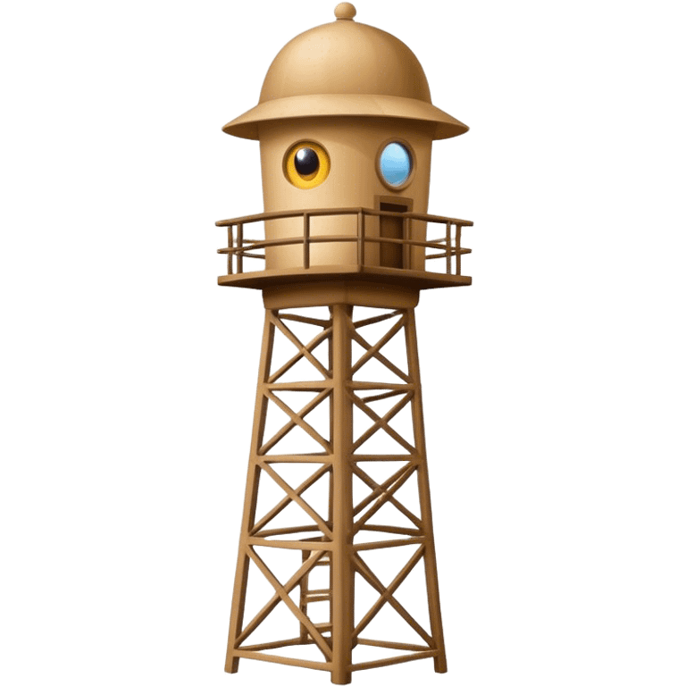 Man looking out of watchtower emoji