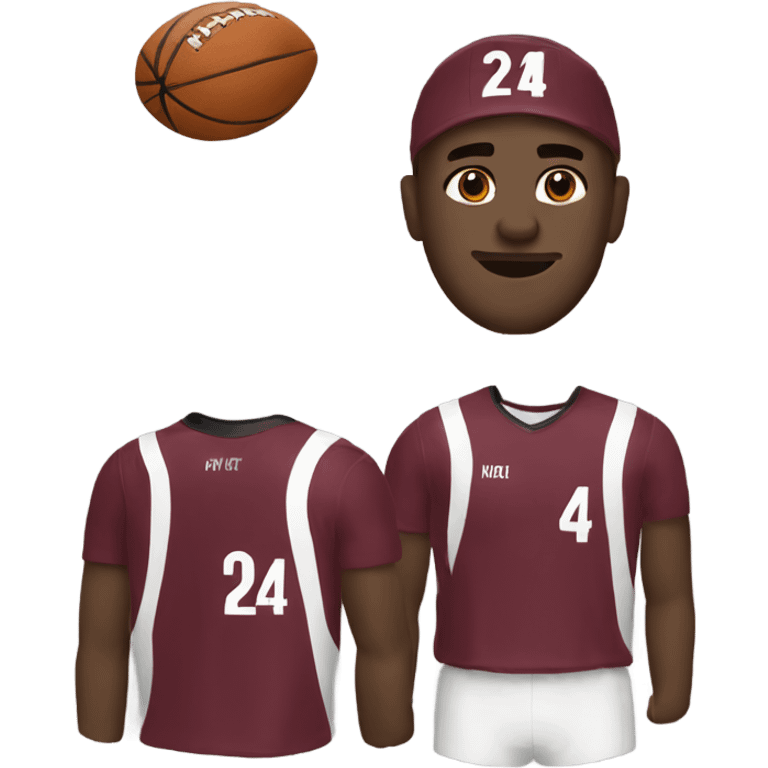 Maroon jersey #24  emoji