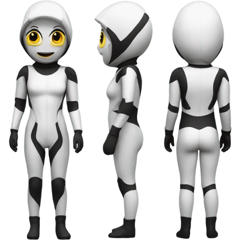 latex suit front and back emoji