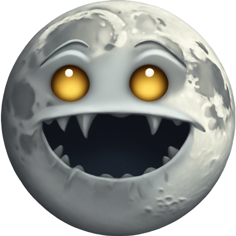 Creepy moon emoji