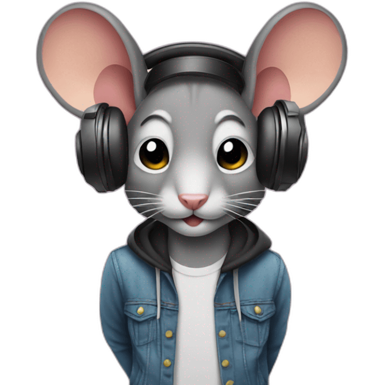 Mouse dj emoji