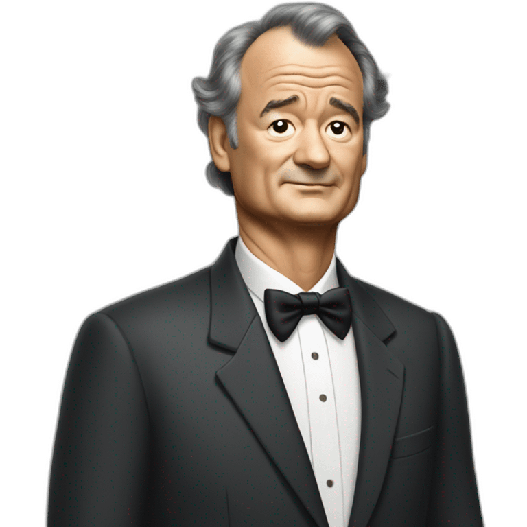 black hair Bill murray  emoji