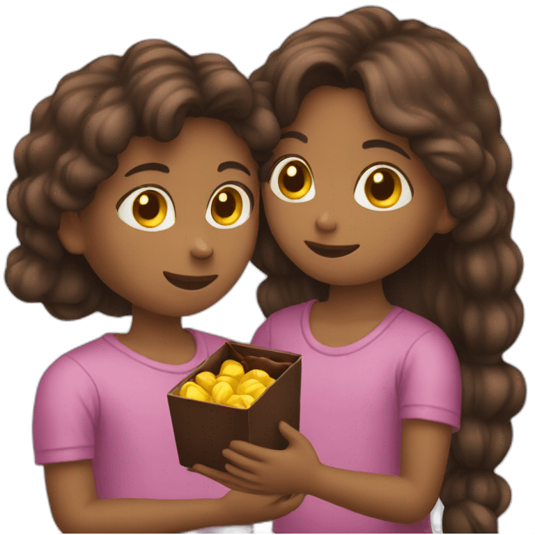 Boy giving chocolate to a girl emoji