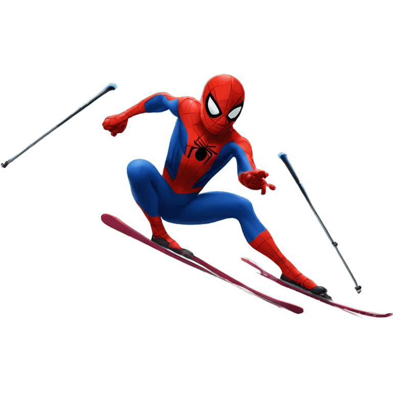 Spider-Man skiing down a hill emoji