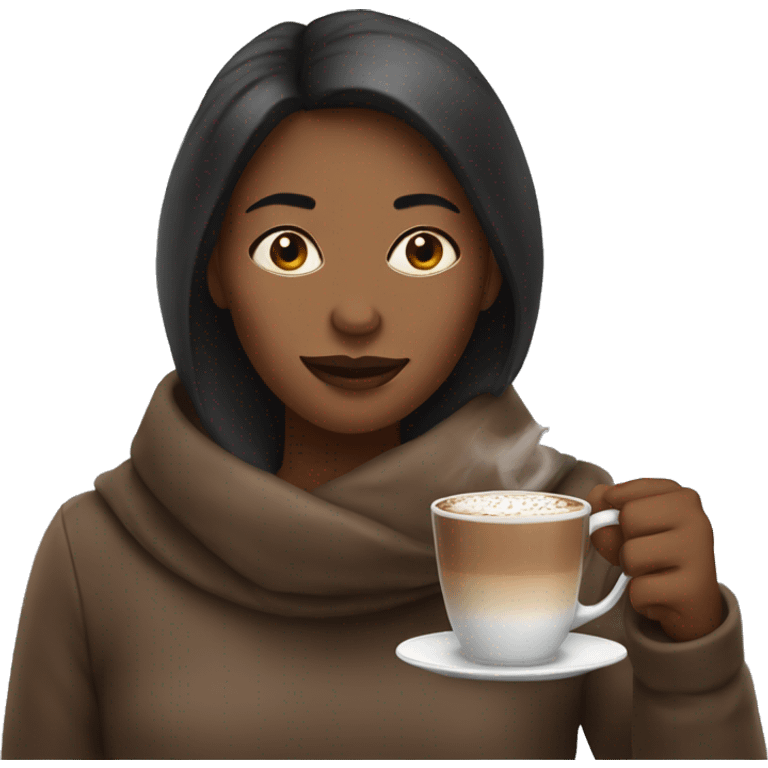 woman drinking hot chocolate  emoji