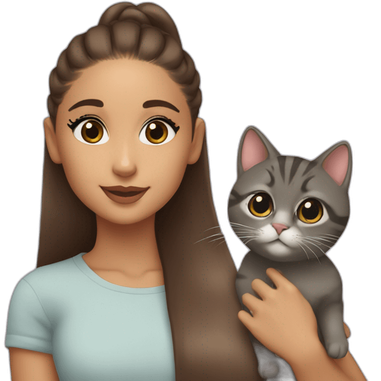 Ariana grande avec un chat emoji