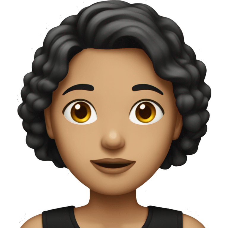 Woman in black top emoji