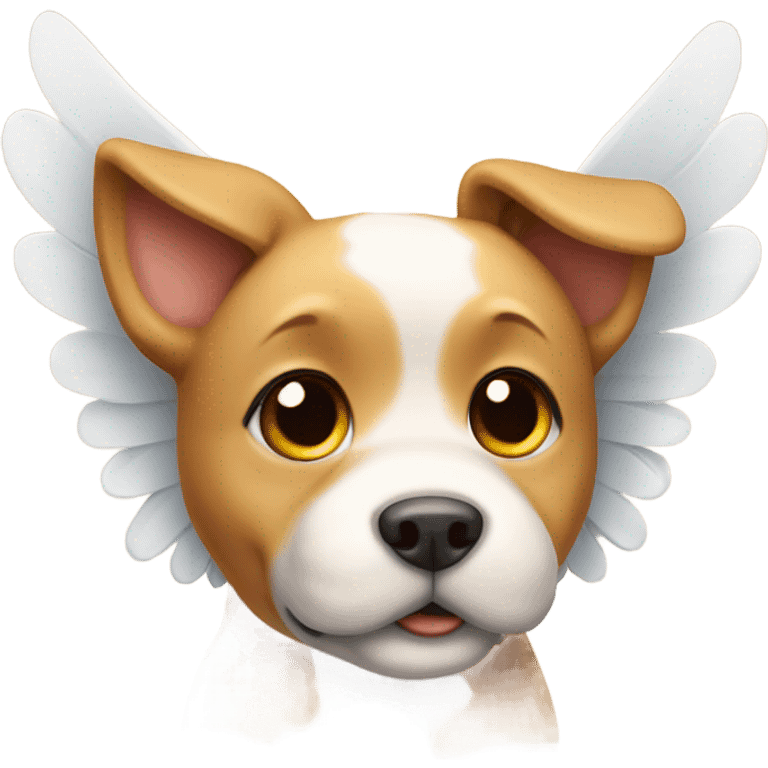 a cute dog that has wings emoji