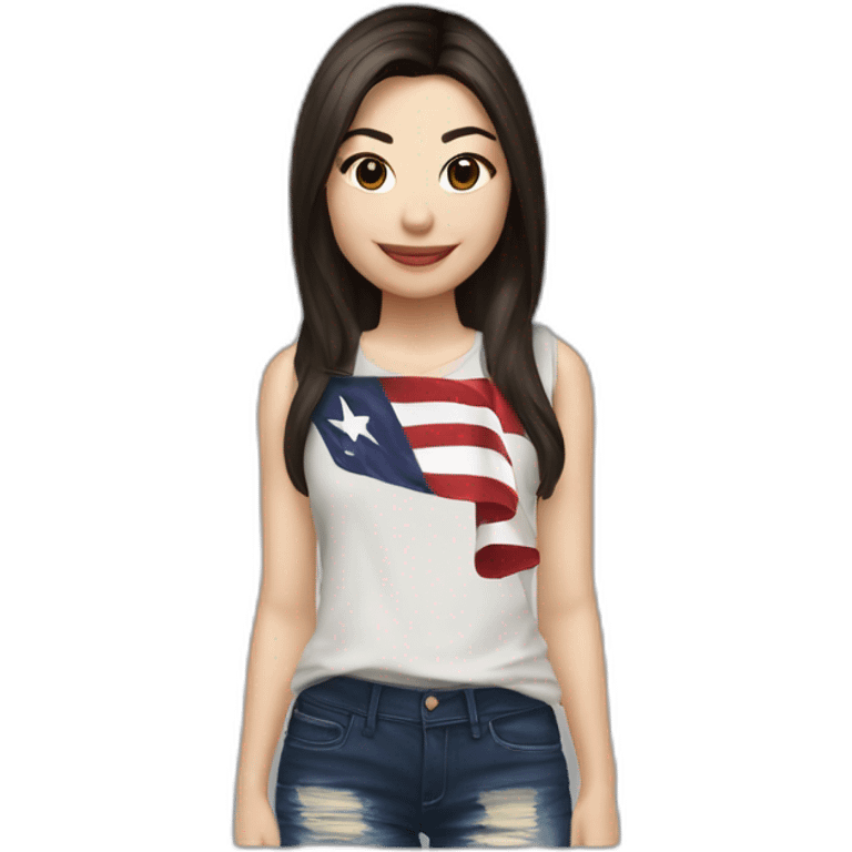 Miranda cosgrove avec drapeau transgenre emoji