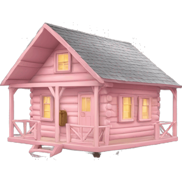 light pink cabin emoji