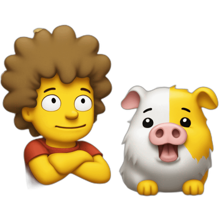 bart simpson with a guinnea pig emoji