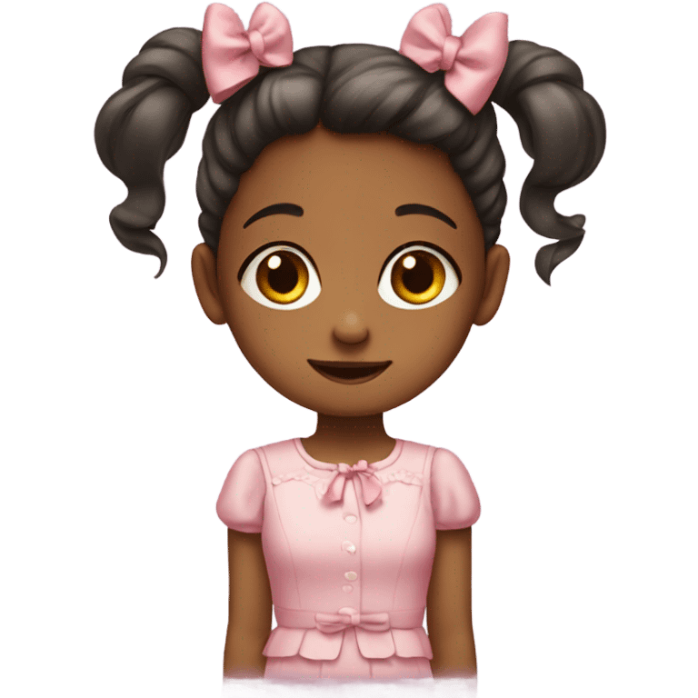 Little girl with bows  emoji