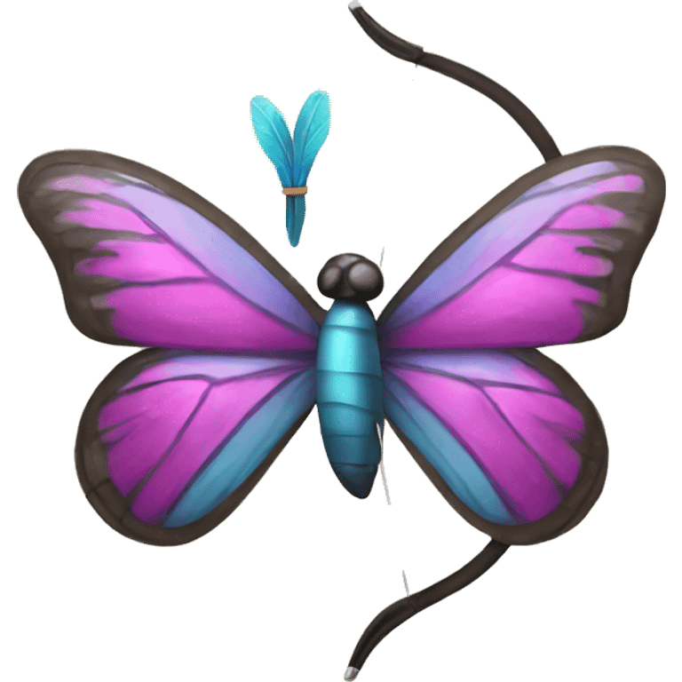 A butterfly with a bow and arrow emoji