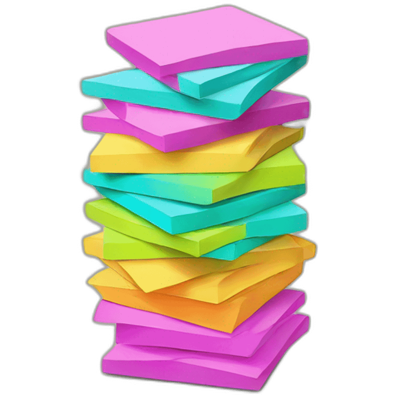 stack of colored post-it notes emoji