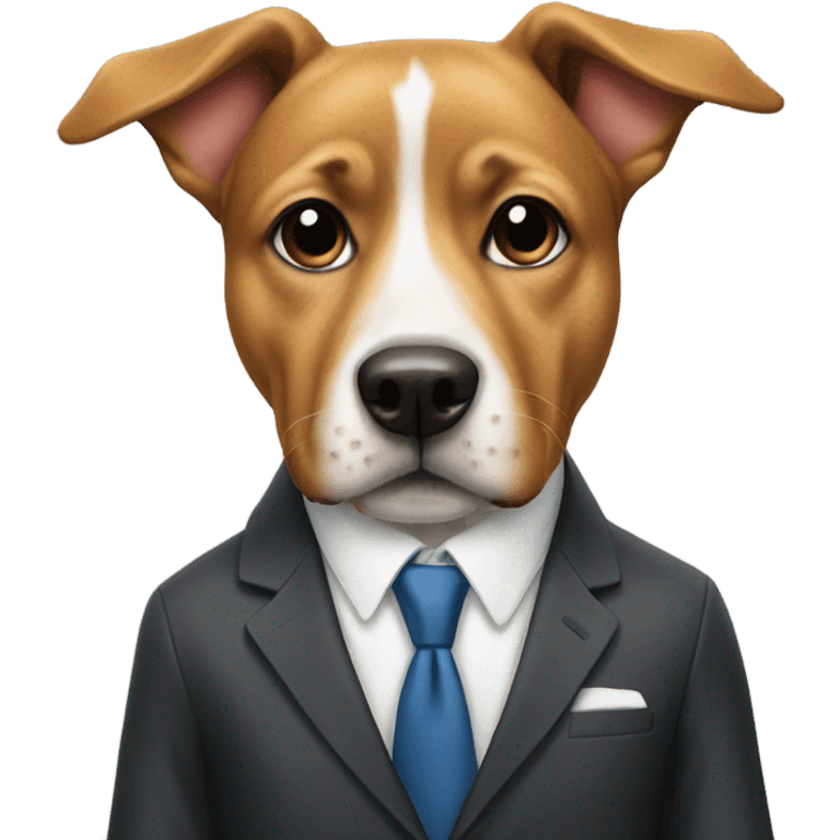 Dog wearing a suit emoji