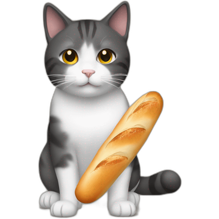 cat with a baguette emoji