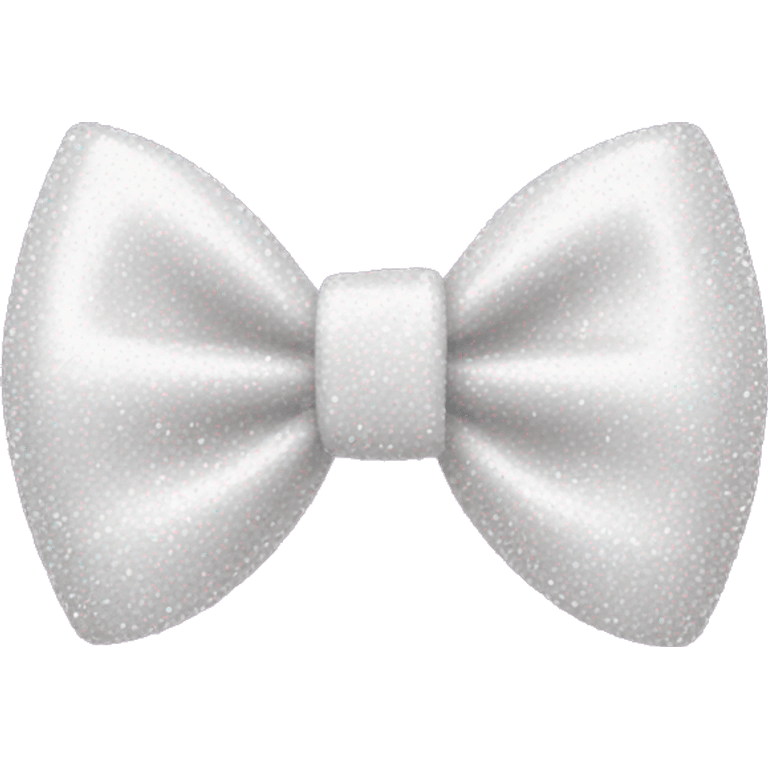 White Glitter bow emoji