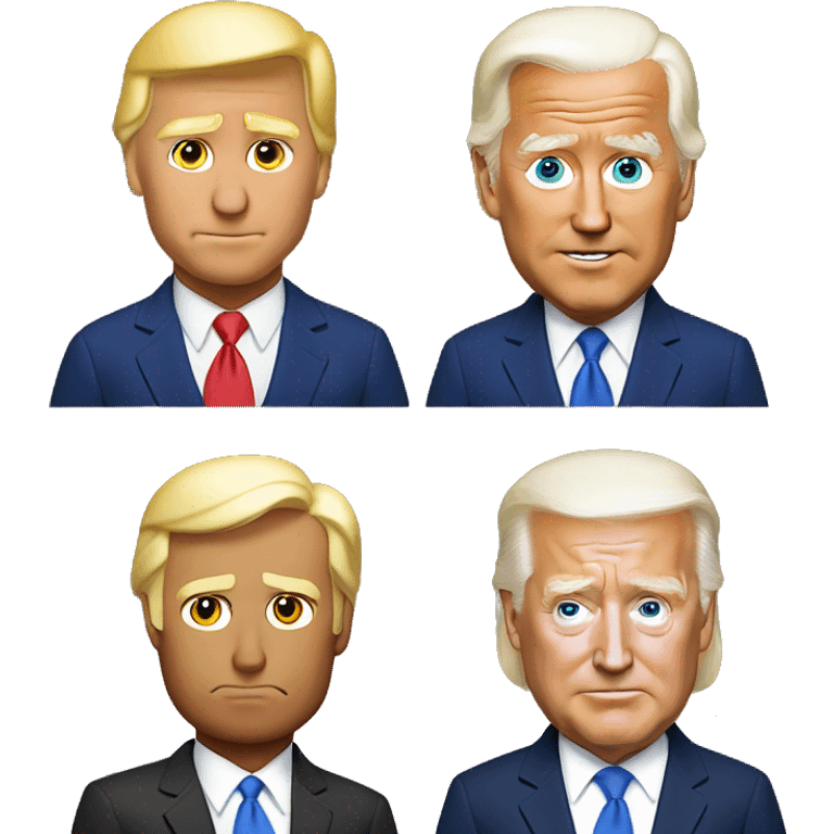 Donald Trump and Joe Biden fusion emoji