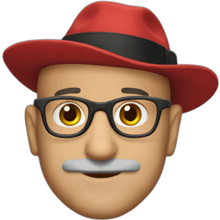 stanley tucci wearing a cardinal hat emoji