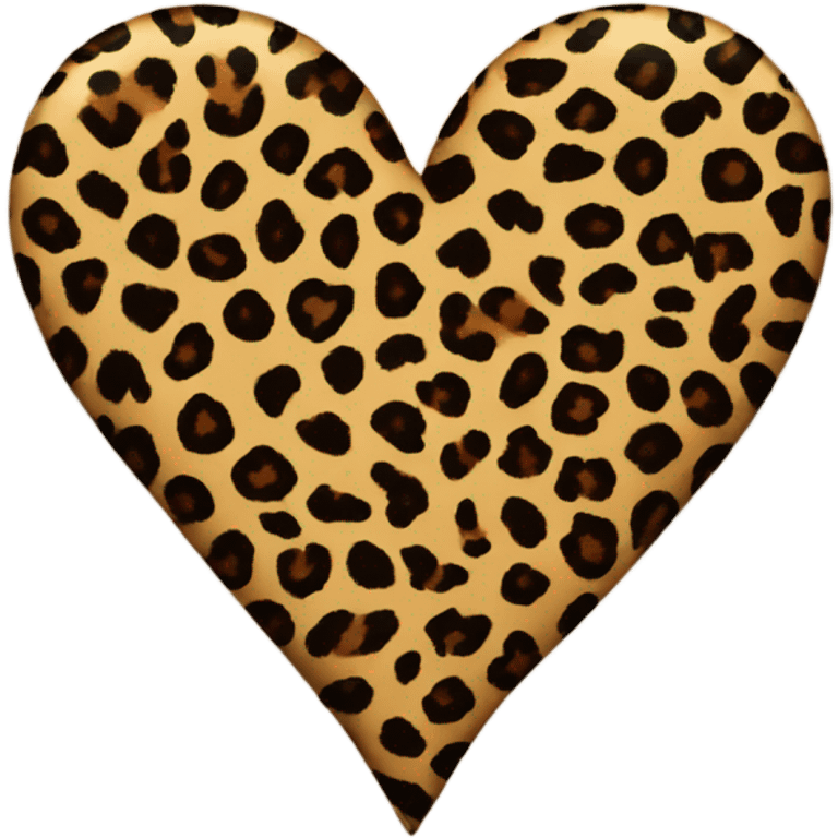 Leopard print heart emoji