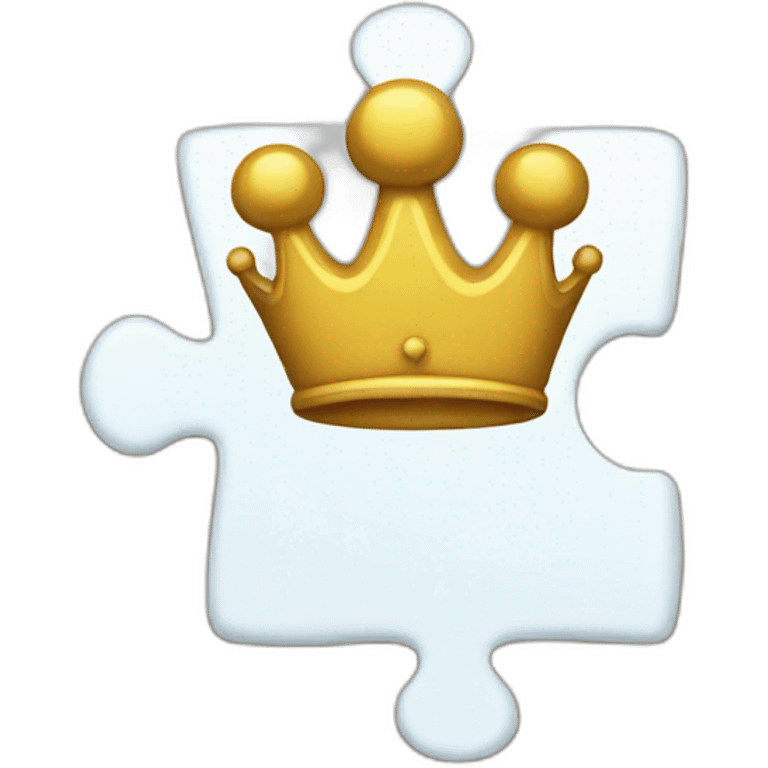 Puzzle piece with crown  emoji