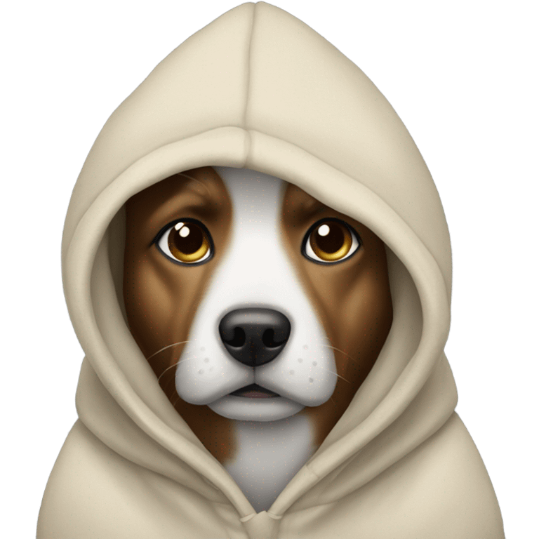 Dog wearing a hoodie emoji