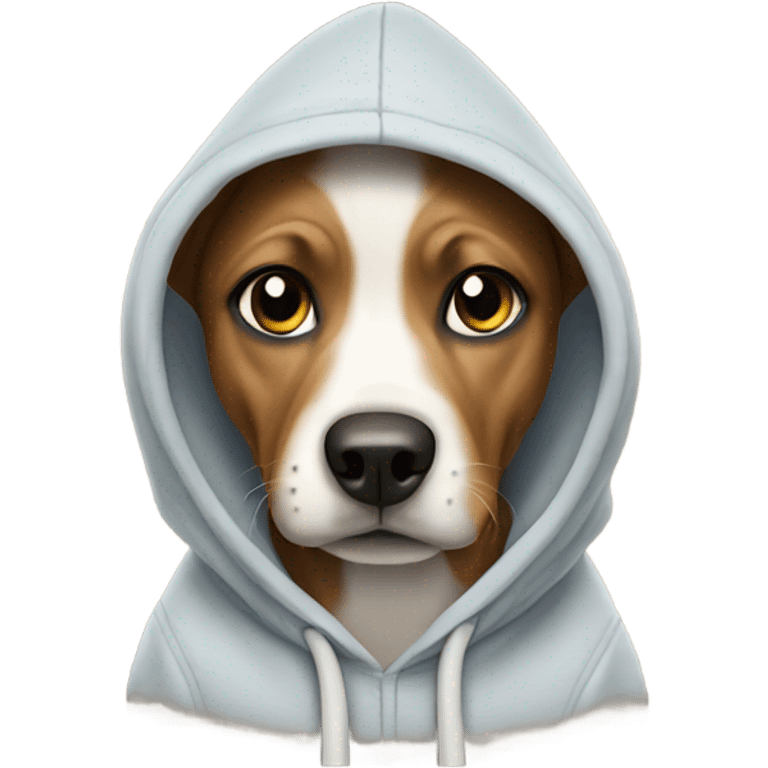 dog wearing a hoodie emoji