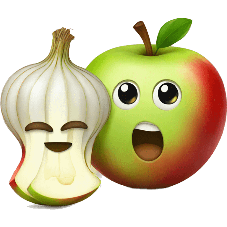 Apple and onion emoji