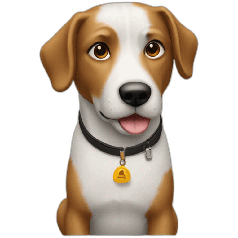 À banking with a dog emoji