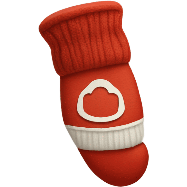 Red mitten emoji