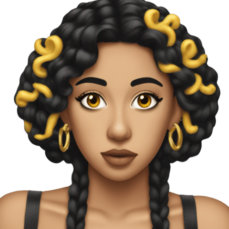 Kali uchis black hair Colombian pretty emoji