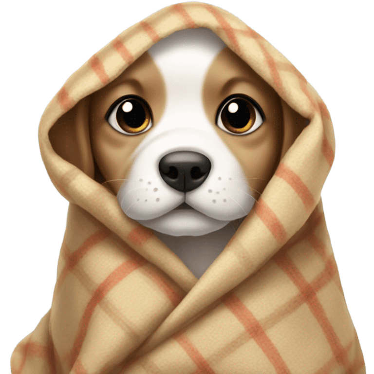 Puppy in a blanket  emoji