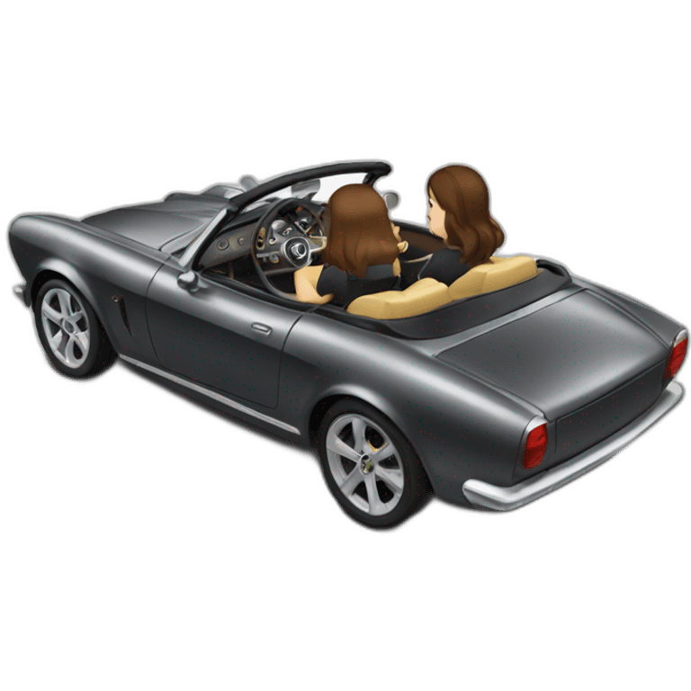 Brunette-boy-and-brunette-girl-roadster-carfood-driving emoji